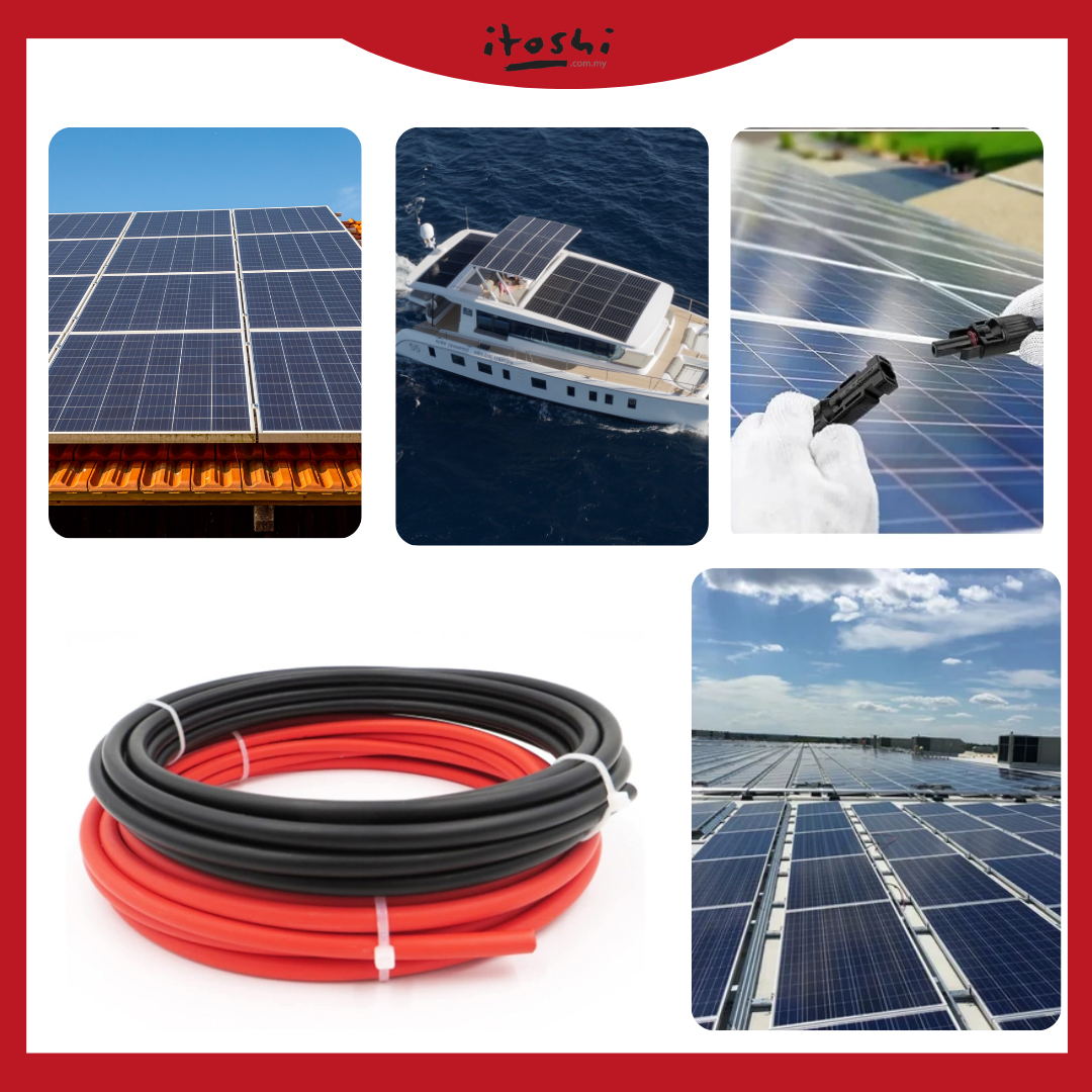 6.0mm² Solar Cable DC Wire PV Photovoltaic Wire Solar Panel Extension