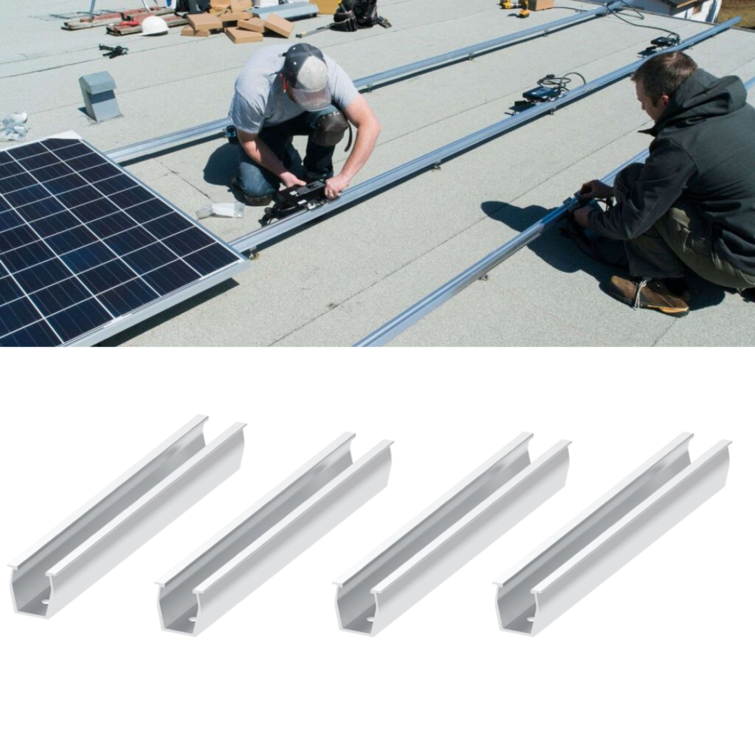 Solar Panel Mounting Roof System 2 Panels End Clamp Middle Clamp Solar ...