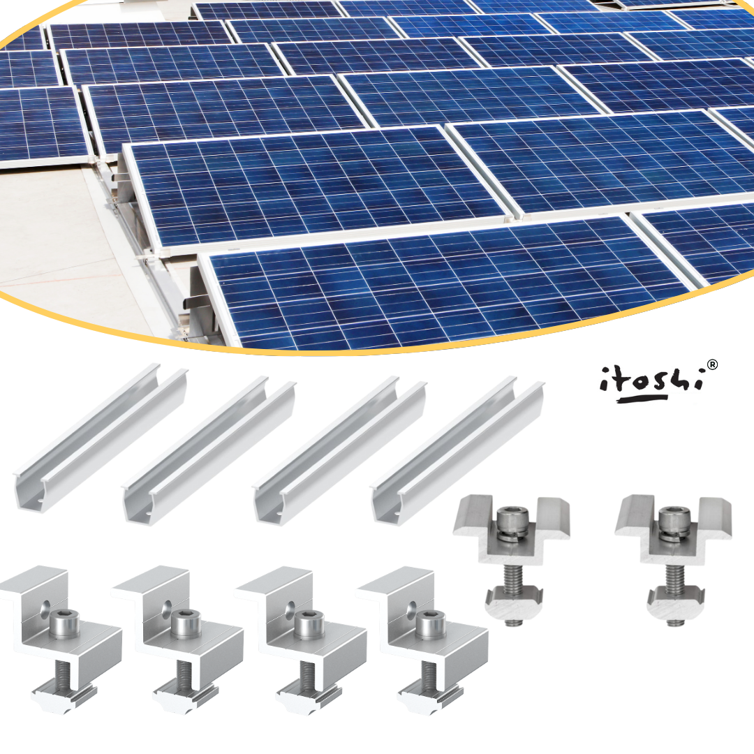 Solar Panel Mounting Set for 4 Panel Installation