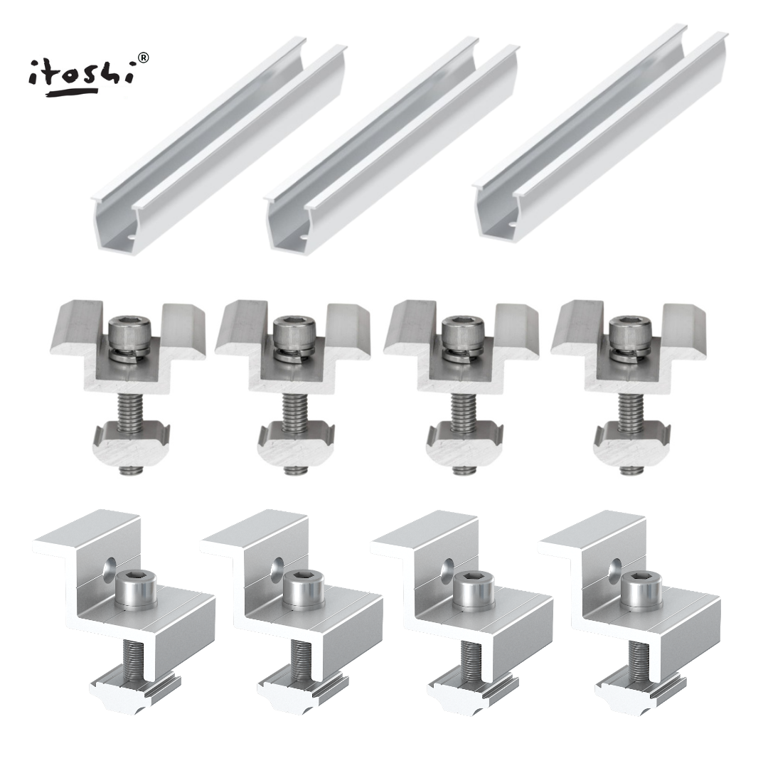 Solar Panel Mounting Set for 4 Panel Installation