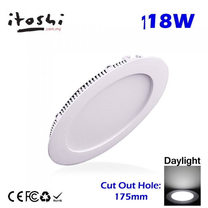 18w 6 Inch Led Panel Downlight Round Ceiling Recessed Light Daylight White Without Driver Cut Out Size 175mm 18w 6 Inch Led Panel Downlight Round, What Size Hole To Cut For 6 Inch Recessed Light
